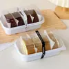 Caixa de Embalagem para Bolo Rolo Suíço Espesso Caixa de Embalagem para Bolo Rolo Pêssego Rolo Abraço Carne Desfiada Pequena Concha Mochi Caixa para Biscoitos