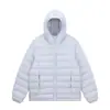 Nueva Norma Nacional 90% Plumón de Pato Blanco Cuello Alto Canalé Ligero Chaqueta Acolchada con Capucha para Hombre Chaqueta de Plumón Caparazón de Tortuga Ropa de Abrigo Clip