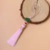 Pingente de Nuvem com Borla Curta Estilo Antigo Sachê Broche Hanfu Acessório Pingente Artesanal DIY Marcador de Página Pingente