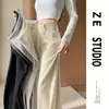 Pantalones casuales de pierna ancha, tiro alto, adelgazantes, pantalones de yoga para mujer, nuevo estilo 2026, corte holgado, hechos de Lyocell, con un diseño relajado y fluido
