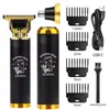 Cortapelos T9 Transfronterizo Cabezal de Aceite Tallado Eléctrico para Cabello Artefacto de Afeitado Casero para Adultos Cortapelos Eléctrico Lavable para Hombres
