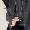 Collar Minimalista con Colgante de Gota de Agua para Mujer, Cadena Versátil Sencilla de Moda para Otoño e Invierno, Cadena Larga Casual para Suéter