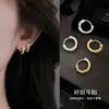 Aretes de aro de plata círculo tono dorado con pasador de plata pura S999 para mujer, nuevo modelo popular 2026, joyería de lujo ligero, aretes elegantes y de alta gama
