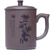 Caneca de Areia Roxa Yixing para Homens, Grande Capacidade, com Tampa, Caneca de Água, Caneca de Chá, Conjunto de Chá, Caneca de Cerâmica para Escritório, Gravada à Mão
