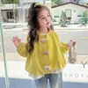 Chicas Primavera y Otoño 2026 Nueva Elegante Chaqueta de Béisbol de Encaje de Dibujos Animados Estilo Coreano Abrigo Top Tendencia