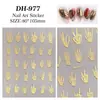Pegatinas para Uñas de Dedo Calavera de Halloween Planas Adhesivas Calavera Oscura Uñas DIY Pegatinas de Arte para Uñas Joyería Estilo Dh