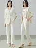 Traje Profesional Traje para Mujer en Otoño e Invierno Nuevo de Gama Alta Ropa de Trabajo para Recepción Ropa de Trabajo para Ventas Entrevista de Gama Alta Ropa Formal