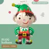 Nueva Serie de Decoración para Fiesta Navideña Mini Muñeco de Nieve, Anciano, Reno, Árbol de Navidad Globos de Papel de Aluminio Serie Navideña