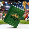 Bolsa de Regalo Mundial de Fútbol Bolsa de Papel Kraft para Envolver Regalos de Fiesta Deportiva Bolsa de Papel Kraft para Empacar Ropa Bolsa de Tote de Papel Kraft
