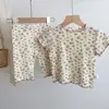 Ropa de Casa para Niñas Ropa de Verano 2026 Estilo Nuevo Niños Bebé Verano Estilo Coreano Ropa para Aire Acondicionado Conjunto de Pijama de Manga Corta para Niñas