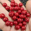 Contas Redondas de Vidro Vermelho Contas Soltas 10mm Grande Vermelho Ágata Vermelha Sintética Pulseira Colar Acessórios de Joias Contas Artesanais
