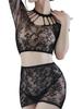 Fragrância de Ouvir à Noite Roupa Íntima Sexy Nova Malha Sexy Feminina Transparente Sexy Peça Única Meias de Seda Sem Fundo Terno de Tentação