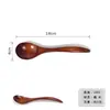 Soporte de Etiquetado, Texto Cifrado, Envío Directo de Una Pieza, Cuchara de Madera Estilo Japonés, Cuchara de Arroz de Madera de Boca Ancha, Cuchara de Sopa de Madera, Cuchara de Madera con Mango Largo