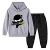 Primavera y Otoño 2023 nueva ropa infantil transfronteriza suéter con capucha para niños pantalones conjunto de dos piezas bebé algodón manga larga