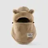 Gorro de Invierno a Prueba de Viento y Frío Cálido tipo Lei Feng para Ciclismo, Suéter para Vehículo Eléctrico, Bufanda de Felpa para el Cuello, Gorro Todo en Uno