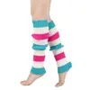 Venta al por mayor de fábrica color fluorescente brillante cubierta de pierna de lana cubierta de pie de punto calcetines afelpados cubierta de bota cubierta de pie