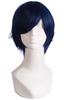 Cosplay transfronterizo de Amazon Color Cabello Corto Liso Anime Peluca Universal para Hombre Seda de Alta Temperatura Anti-vuelco Set de Cabello Completo