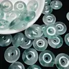 Pingente de jade azul-florido de 18mm com base tipo gelo, contas soltas, fabricante de joias de jade DIY atacado pingente de paz de jadeíta