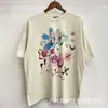 Camiseta de Manga Corta Estilo Americano San Miguel Marca de Moda Estampado Retro Camiseta de Manga Media Holgada Vintage de Nicho