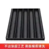 Molde para Hornear Francés Antiadherente de Seis Ranuras 60x40 Molde Comercial para Baguette Perforado Transpirable Molde para Tarta Extra Largo