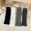 Meias de Outono e Inverno para Mulheres, Meias Quentes Estilo Japonês Cor Sólida para Meninas JK, Meias de Tricô da Moda para Panturrilha