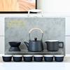 Juego de Té Kung Fu de Cerámica Gruesa con Elevador de Olla para Hogar, de Alta Gama, Cerámica Negra, Caja de Regalo, Juego Completo, Cerámica, Juego Completo, Juego de Regalo
