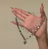 Colar Colorido Tecido com Contas Dopamina Infantil Moda Artística Corrente para Clavícula com Franja de Contas de Cascalho Gargantilha Doce