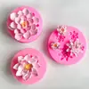 Nuevo Molde de Silicona de Flor de Loto Estéreo Molde de Yeso para Aromaterapia Molde para Decoración de Pasteles de Fondant y Chocolate