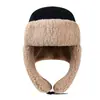 Novo chapéu Lei Feng com combinação de cores transfronteiriça masculino e feminino chapéu quente de inverno para esqui proteção de ouvido para ciclismo chapéu frio para viagem no Nordeste