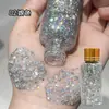 Sombra de Ojos Líquida Roja con Lentejuelas Vnkt Maquillaje de Escenario Gel con Brillantina Super Brillante Maquillaje de Ojos de Cristal Maquillaje de Espectáculo