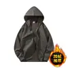 320G Sudadera con Capucha Gruesa Forrada de Polar Transfronteriza Segunda Edición para Hombres y Mujeres Chaqueta con Cremallera de Pareja Hombres