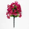En Stock Dropshipping Amazon Más Vendido Estacas de Suelo de Vegetación Artificial con Flores de Begonia y Estacas de Suelo de Eucalipto para Decoración Exterior