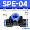 Conector Neumático en T de Tres Vías Pe, Componente Neumático, Tubería de Aire Auto sellante, Conector Rápido, Rápido Pe16, Exclusivamente para Exportación Transfronteriza