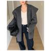 25 Nuevos Abrigos de Yak de Color Puro con Mangas Largas y Correa en la Cintura, Estilo Coreano Chic Versátil Francés para Mujer, Otoño e Invierno