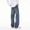 Jeans lavados desgastados de alta calidad para hombre, corte holgado, corte tridimensional, pantalones de pierna recta, pantalones casuales de estilo callejero vintage