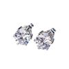 Aretes de moissanita de simulación aretes clásicos de seis garras aretes de circonia para mujer chapados en platino temperamento moda simple joyería para la oreja