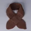 Cachecol Curto de Lã Macia Tricotado Estilo Japonês de Inverno, Lindo e Elegante, Quente e Versátil, Peça de Moda Lisa