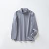 Camiseta Térmica de Base Cálida para Otoño e Invierno para Niños, Top de Otoño para Niños Estilo Coreano de Cuello Medio, Ropa Interior para Bebés Niñas Top de Color Sólido de Cuello Medio-Alto