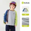 Celebre o Dia Nacional 10% de desconto Dudu Family Moda Infantil Camiseta de Manga Longa para Crianças Outono Blusa para Meninas Roupas de Outono Algodão Puro