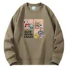 Suéter de peso pesado con cuello redondo para hombre, moda primavera y otoño 2024, para estudiantes nuevos, holgado, talla grande, camiseta base casual