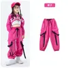 Fantasia de Jazz para Meninas Conjunto de Hip-hop e Jazz para Meninas Fantasia Estilosa com Barriga de Fora Roupas de Moda Hip-hop para Crianças
