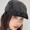 Popular Novo Estilo Jeans Retro Boné Jeans Forward, Circunferência da Cabeça Grande Ajustável, Boné Bico de Pato Moderno e Versátil