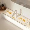 Alfombrilla Drenante Decorativa para Grifo de Lavabo de Baño, Alfombrilla Cuadrada Lavable para Encimera, Mantel Antideslizante