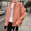 Ins Camisa de Herramientas de Manga Larga de Verano para Hombre Joven Holgada Estilo Hong Kong Top de Manga Larga Verde Militar Ropa Exterior Camisa de Moda