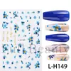 Adesivos de Nail Art Transfronteiriços de Beleza Total Flores de Primavera Folha de Ouro Azul Francês Flor Pequena Adesivos de Nail Art
