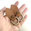 Accesorios Pequeños para Modificación de Bolsos: Bucles Laterales de Cuero, Anillos Colgantes de Cuero con Forma de Hoja, Herrajes para Bolsos