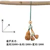 Sachet de Sandalia Verde Tallada en Forma de Calabaza, Colgante para Pastillas, Teléfono Móvil Desatornillable, Llavero Portátil para Bolsa, Accesorio de Vaina de Loto