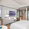 Moshang Light Living Hotel Móveis Quarto Padrão Conjunto Completo Personalizado Hotel de Luxo Apartamento Quarto Modelo Móveis de Painel Fábrica