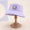 Sombrero de Pescador Infantil de Primavera y Verano de Doble Cara con Patrón de Carita Sonriente, Sombrero para el Sol Simple con Protección Solar, Sombrero de Pescador Plegable Casual y Versátil