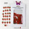 30 PCs unhas dos desenhos animados resina jóias vermelho pequeno desenho animado Fruta morango cereja besouro sanliou Yugui cão